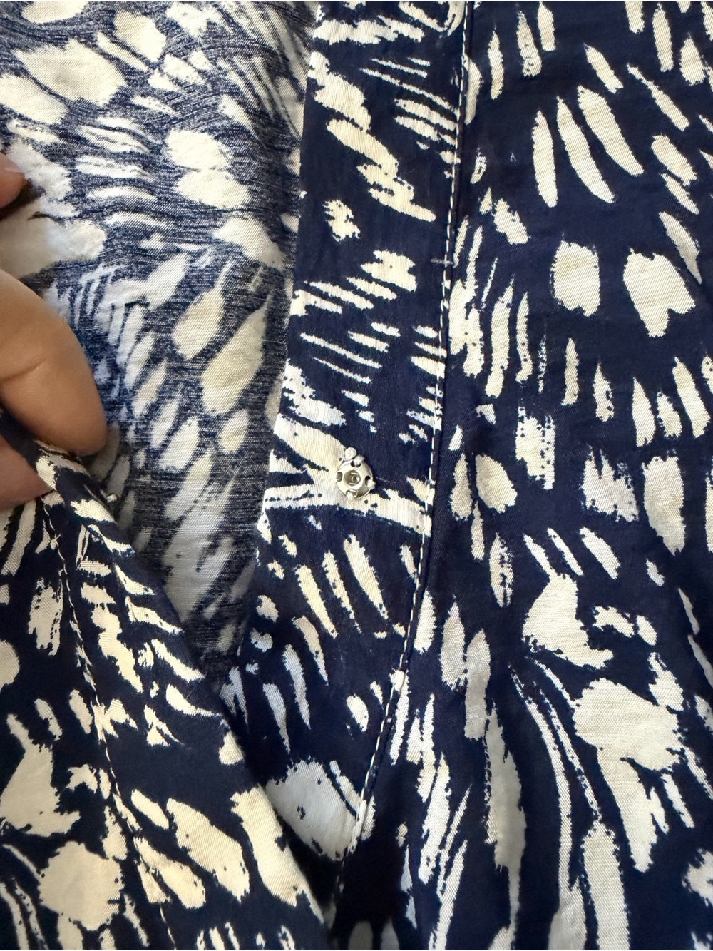 Rachel Zoe Navy and White Floral Wrap-Style Maxi Dress - Picture 4 of 11